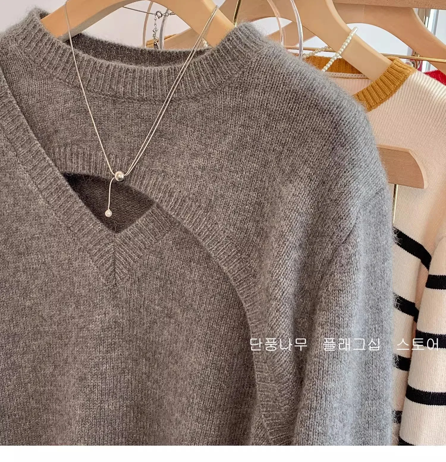 2024 Sexy Knitted Rib Line Crop Sweater Vintage Spliced Buckle O-neck Slim Knitwear Full Long Sleeve Pullovers Skinny Jumper