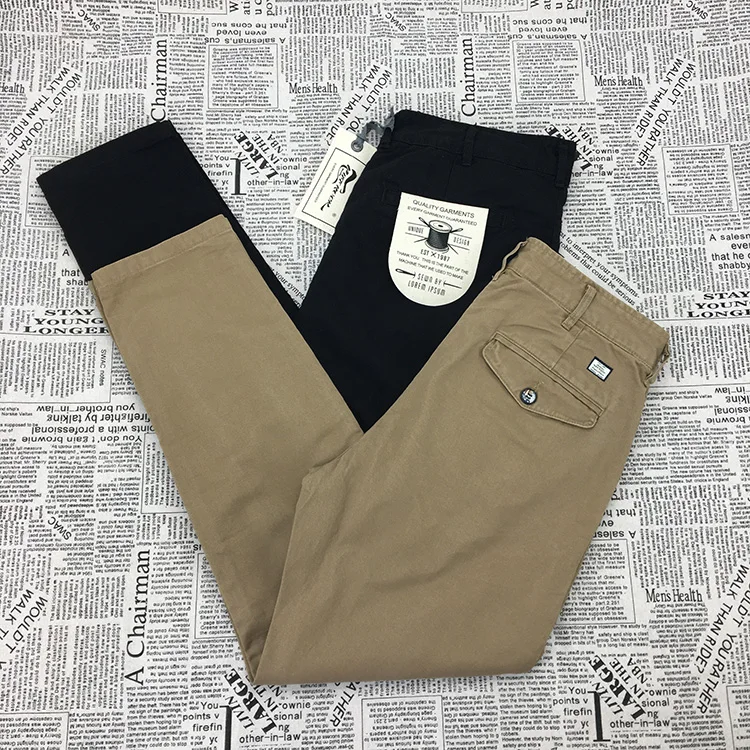

Мужские повседневные брюки в стиле ретро, японский стиль, из чистого хлопка, твидовые, прямого кроя, для осени и весны, рабочая одежда, цвета: черный, хаки, милитари