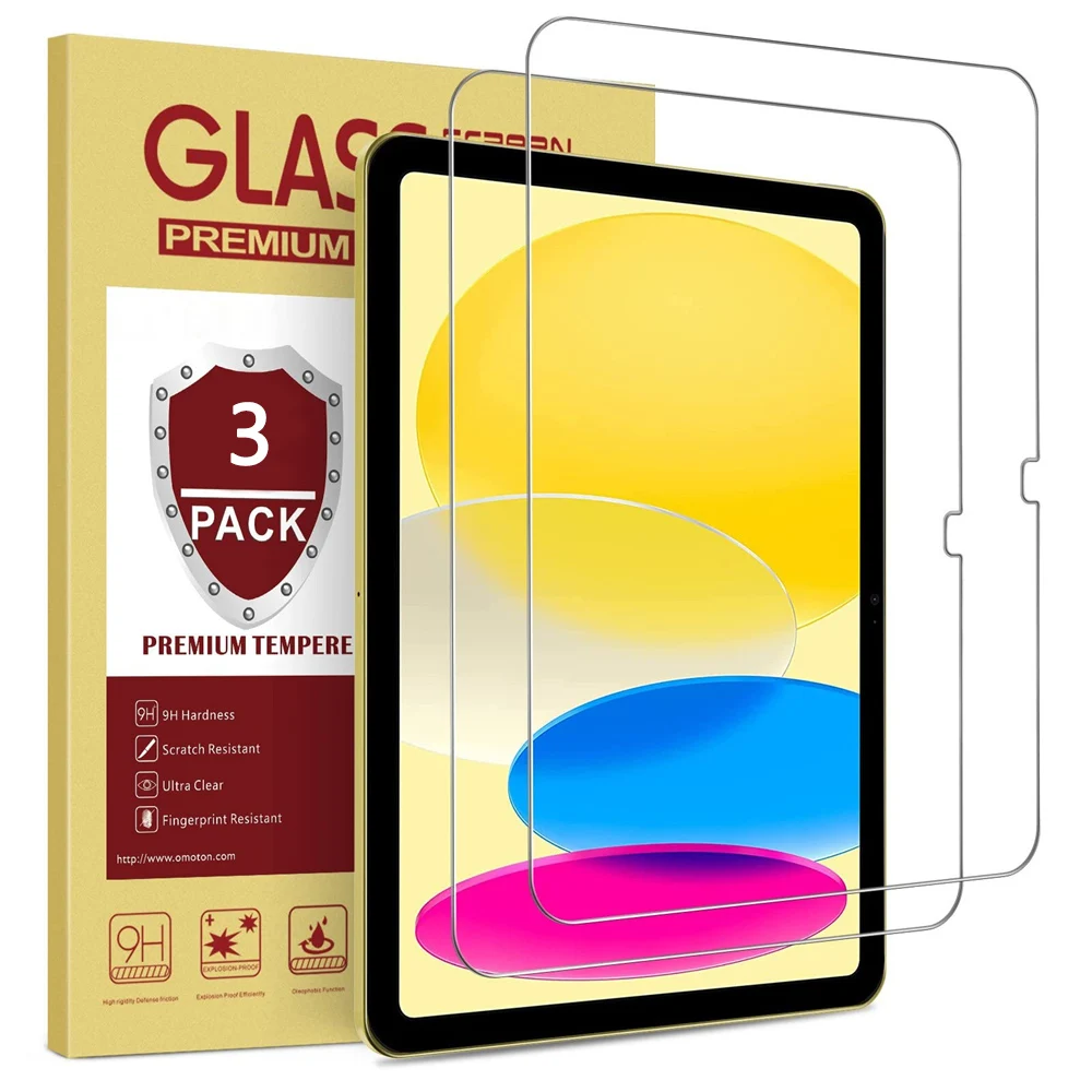 

( 3 Packs ) Tempered Glass For Apple iPad 10 10.9 2022 10th Generation A2696 A2757 A2777 Tablet Screen Protector Film