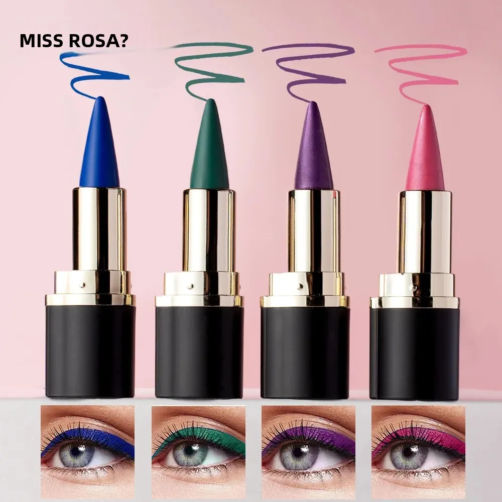 Miss Rose Matte Eyeliner Eyeshadow Lip Liner Set - 4 tons de longa duração suave glide para maquiagem de festa de Halloween