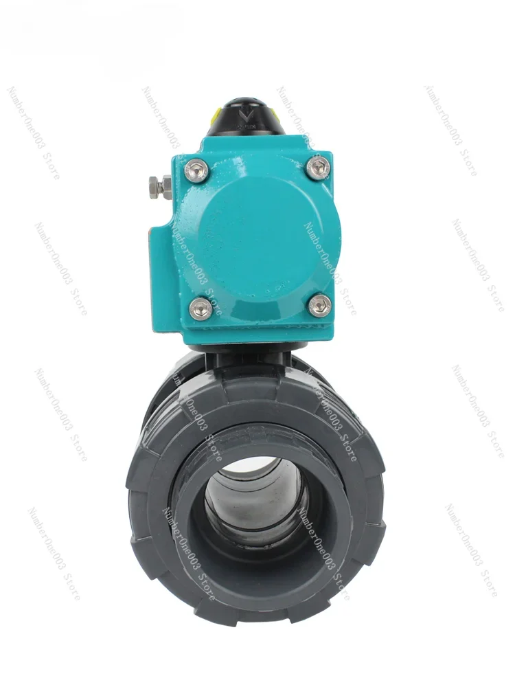 UPVC Pneumatic Ball Valve UQ621F-16S Double Oil Seal Loose Joint PVC Plastic Chemical Valve Acid And Alkali Corrosion Resistance