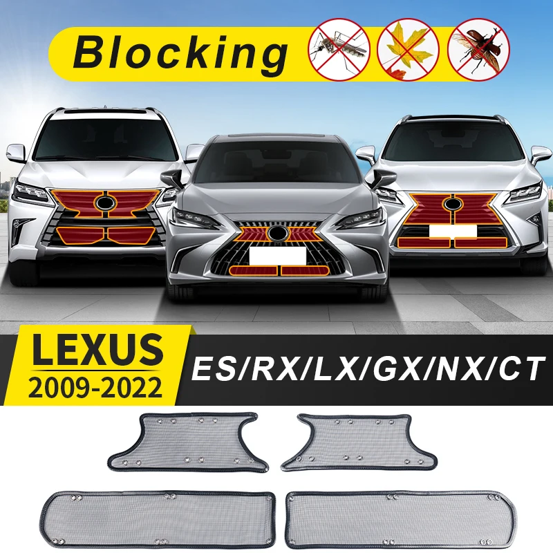 

For Lexus ES Rx LX NX GX Ct 260 200 460 5700 400H 350H 2009-2022 Tuning Modification Accessories Grille Prevent Mosquito Sand