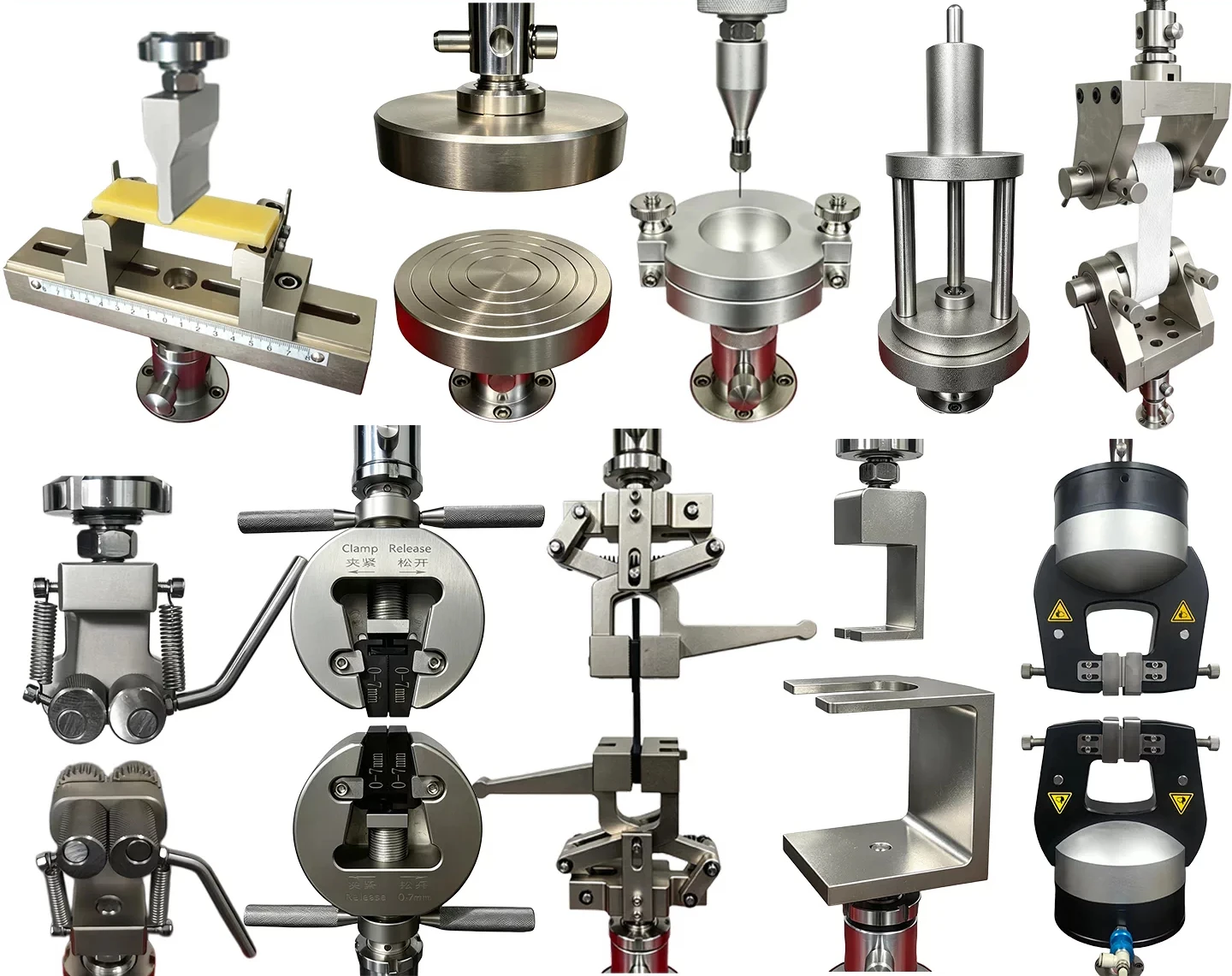 Universal Tensile Testing Machine Fixture Tensile Bending Stripping Puncture Shear Tearing Rubber Film Wedge