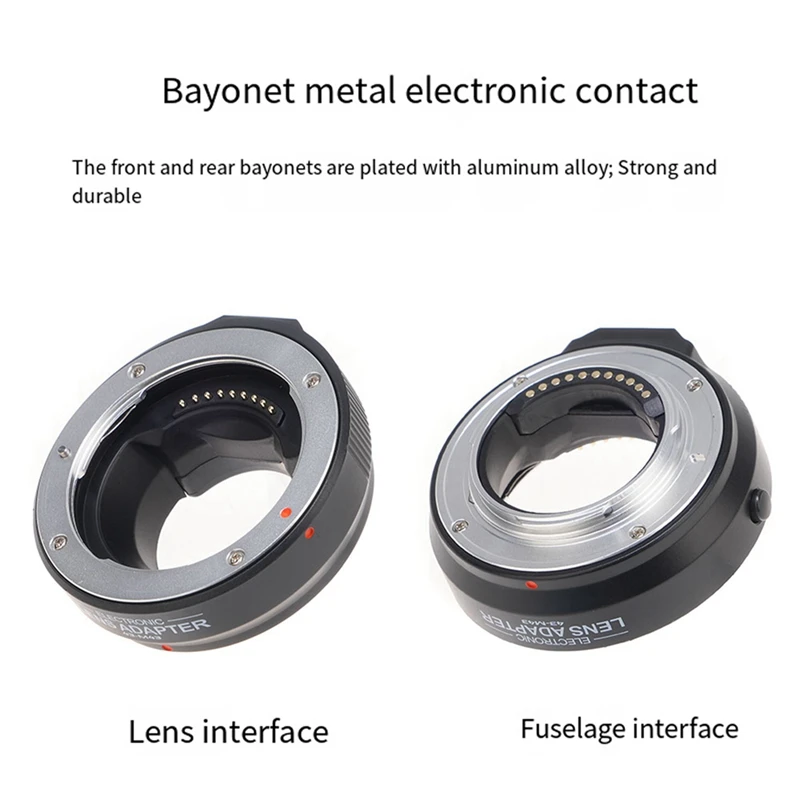 4/3 To M4/3 Camera Adapter Ring Auto Focus Lens Mount For Olympus Panasonic Durable Easy Install