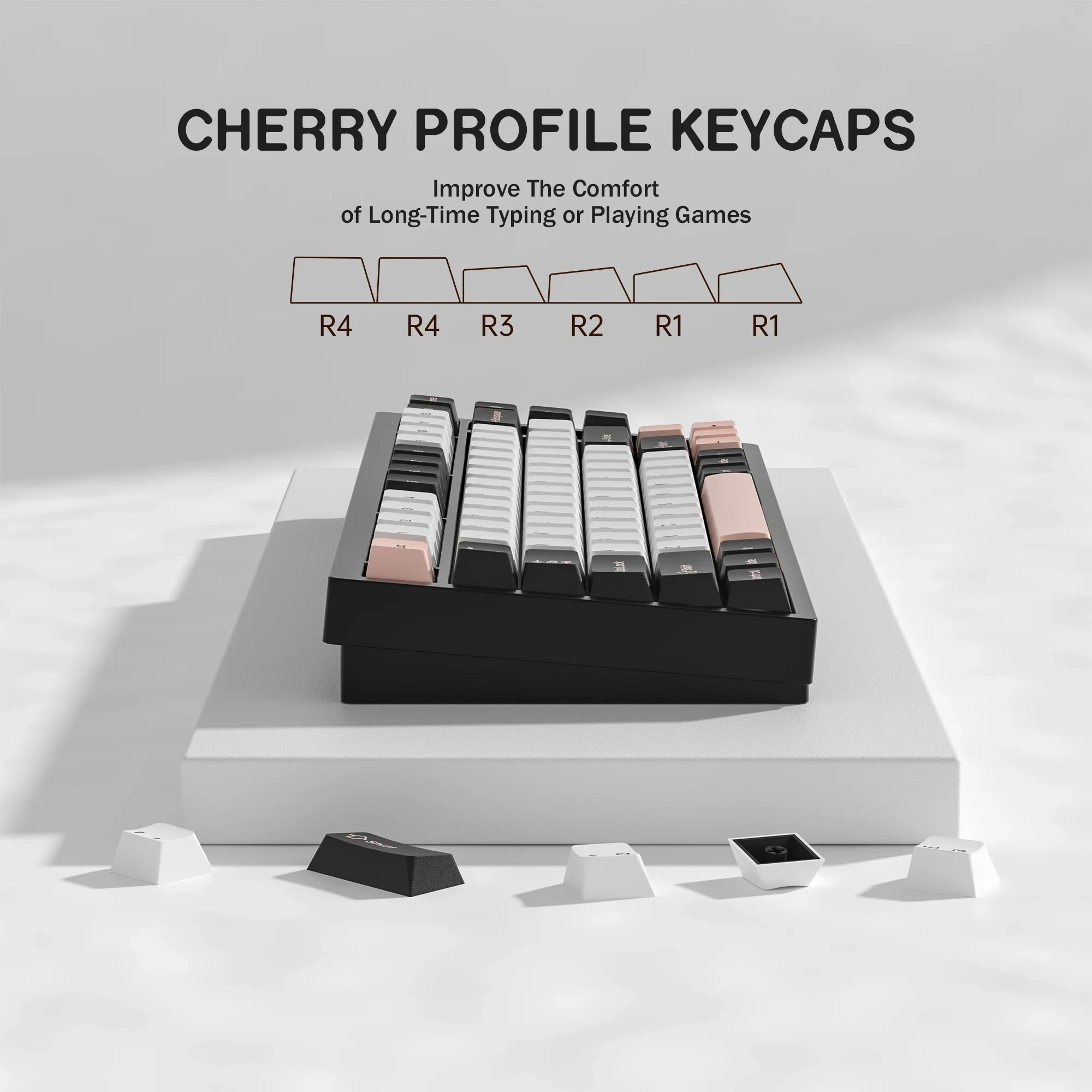 KBDiy GMK Olivia Keycaps voor mechanisch toetsenbord Double Shot Cherry Profile PBT Keycap voor MX Switch ISO 176 toetsen Caps 7U Space