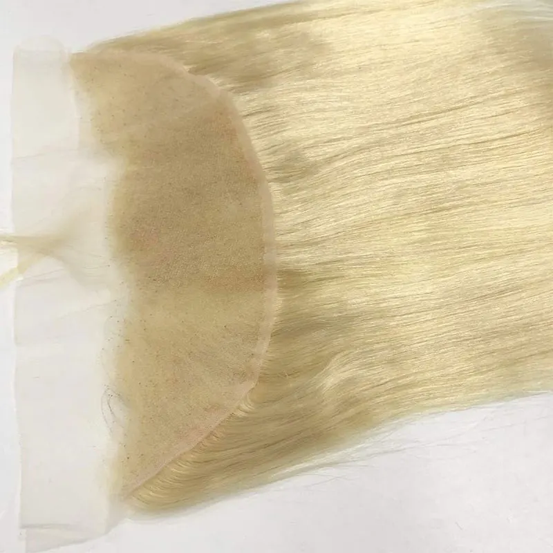 Cabelo humano virgem brasileiro, fechamento frontal do laço HD, laço transparente, reto, orelha a orelha, 13x4, 100%