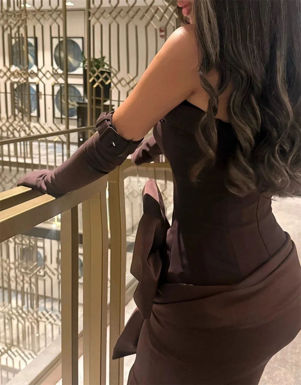 شق حفلة رسمية طويلة مناسبة مخصصة فساتين سهرة حفلة موسيقية رعوية للجنسين جيرسي ريترو دبي السعودية العربية مخصصة #3