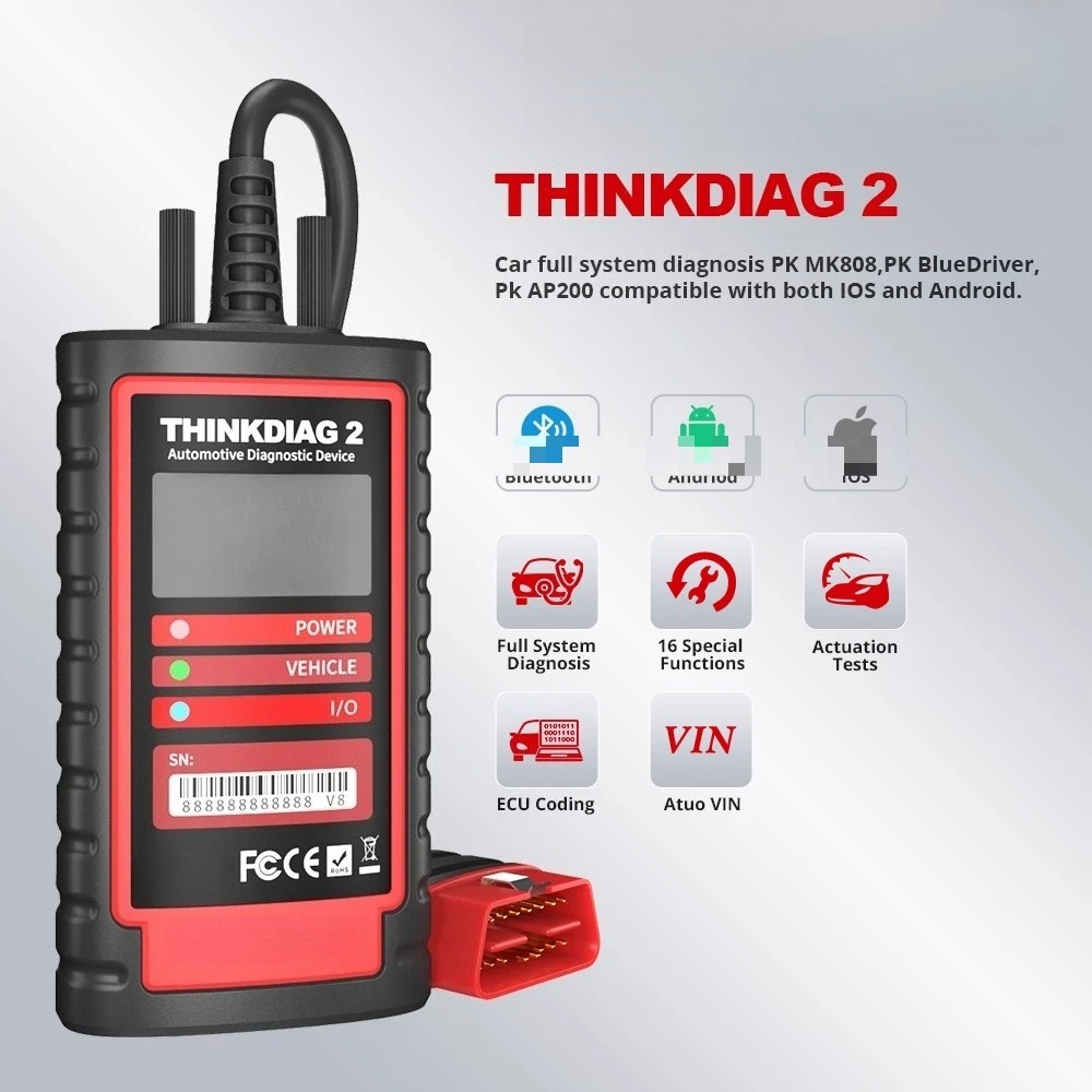 

ThinkDIAG OBD2 поддерживает CANFD с 1-летним бесплатным программным обеспечением, детектор неисправностей автомобиля.
