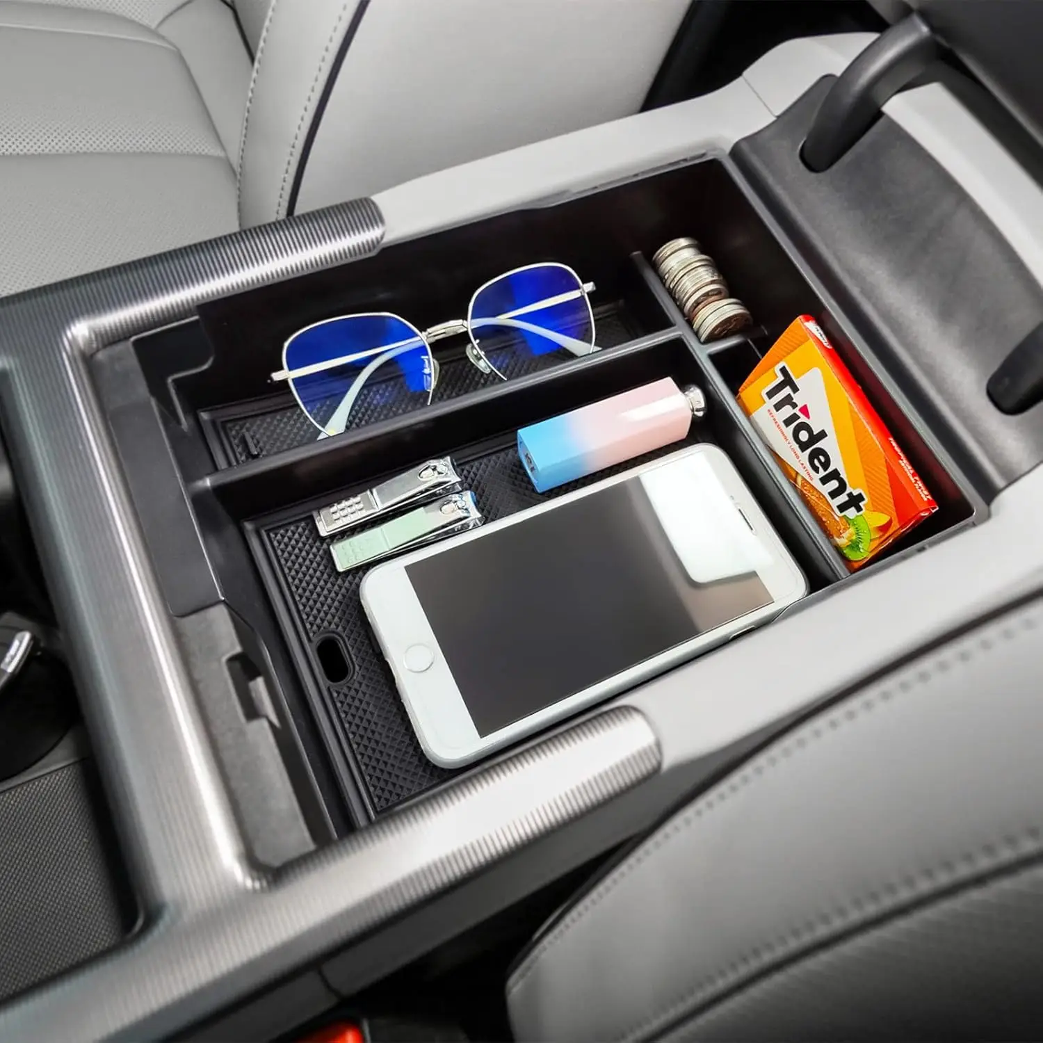 

Center Console Organizer for Hyundai Palisade 2023 2024 2025 Accessories, Armrest Insert Tray Interior Car Secondary Storage Box