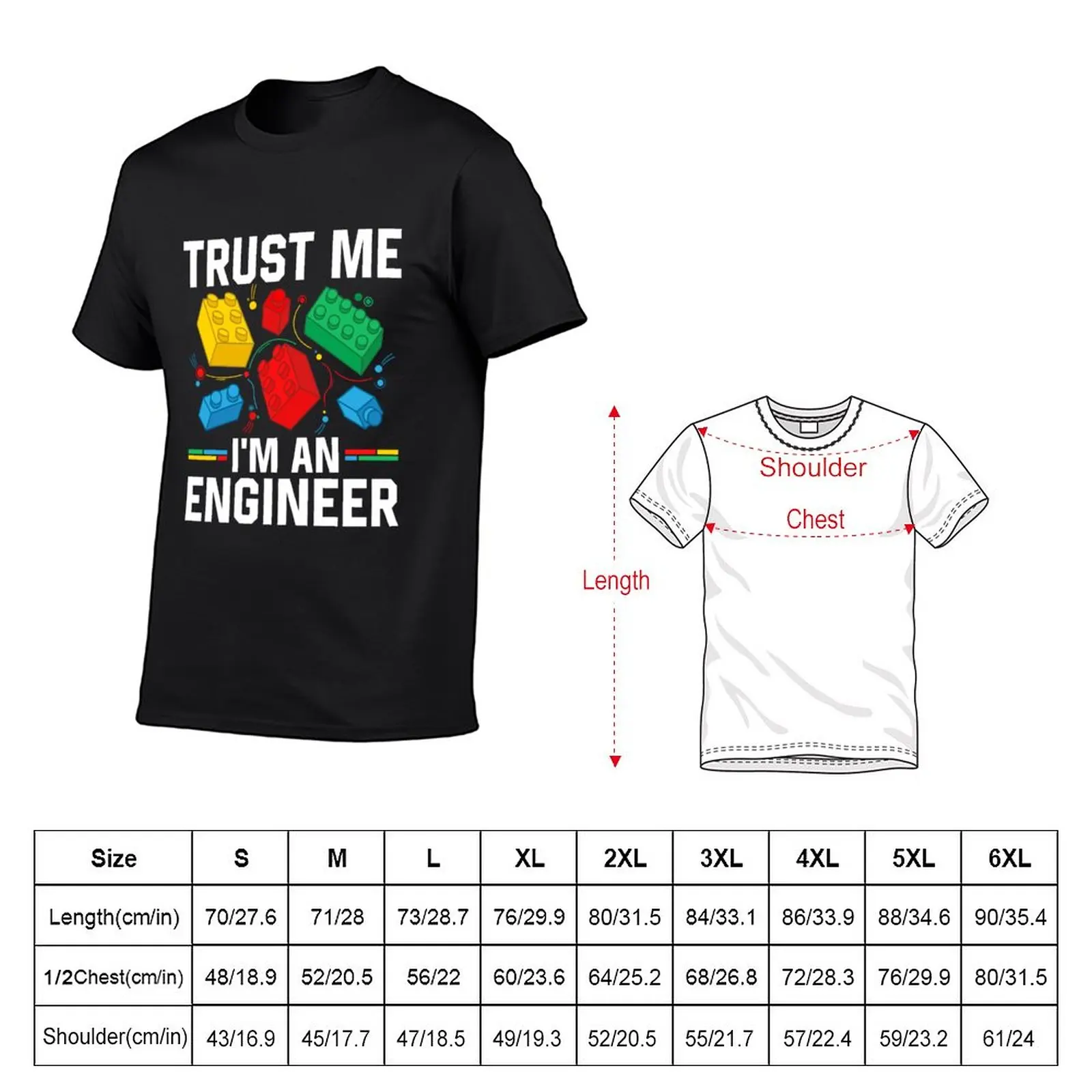 I'm An Engineer Master Builder Kids Building Blocks T-Shirt Anime t-shirt man clothes T-shirts for men cotton