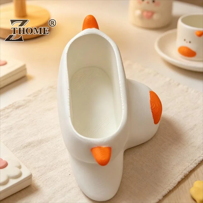 Cute And Quirky Duck-shaped Pen Holder Cartoon Desktop Storage Box Multi-functional Makeup Brush Storage Tube