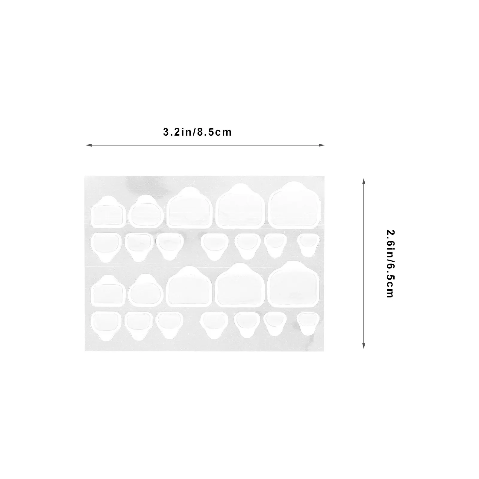 20Sheets Nail Adhesive Tabs Waterproof Glue on Nail Stickers Lightweight Reliable for Press on Nails Long Medium