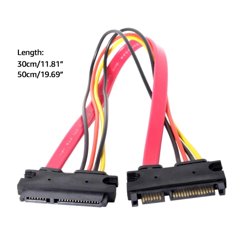 CS1W 30cm/50cm 22Pin Cable Male to Female 7+15 Pin Serial Data Power Combo