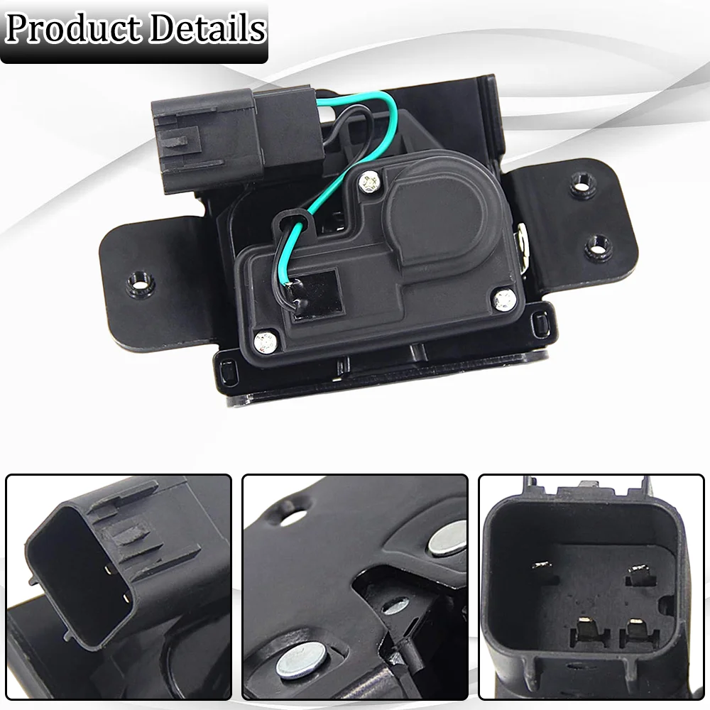 Rear Trunk Latch Tailgate Door Lock Actuator 4 Pins, Compatible with Cadillac Escalade SRX, Chevy Suburban Tahoe GMC OEM 931-299