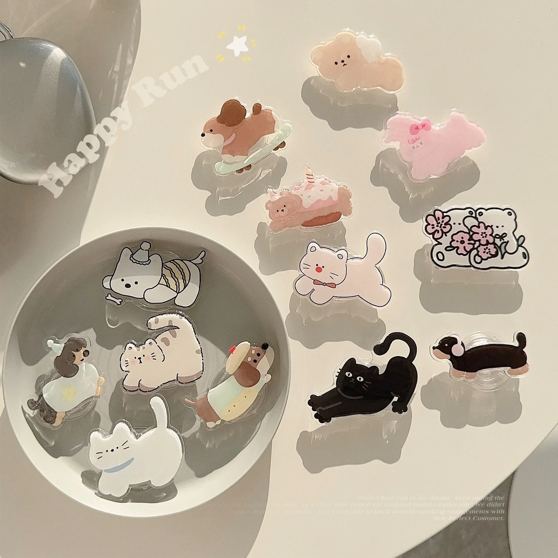 

Подставка для телефона с мультяшными животными, милый медведь, собака, слон, дизайн, клейкий держатель для смартфонов, Samsung IPhone