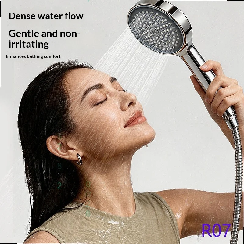 High Pressure Shower Head 10cm Large Panel, Powerful Boost for Home Hotel Bathroom