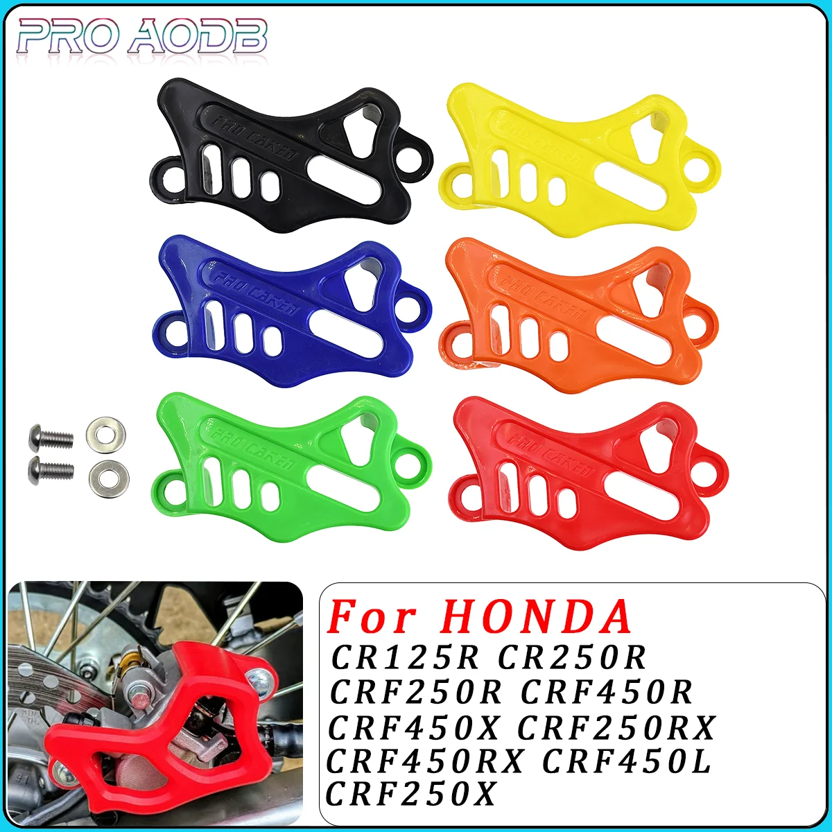 

Rear Brake Caliper Brake Disc Guard Protector Cover For Honda CR 125R CR250R CRF 250X 450X 250R 450R 450L 2002-2023 Dirt Bike
