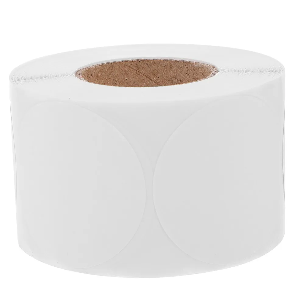 

500Pcs 25Mm Blank Round Sticker Labels Self Adhesive White Printable Labels for Packaging Labeling Price Tags Name Tags Shipping