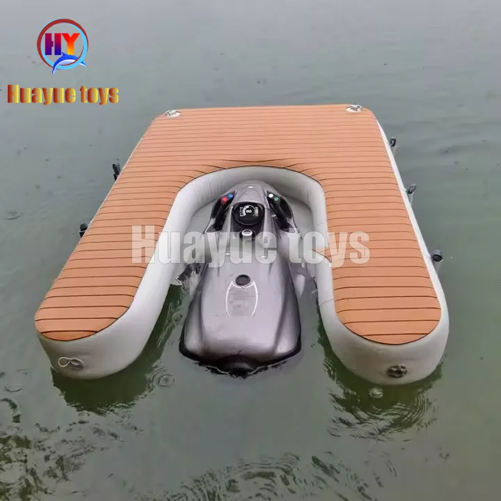 Custom Water Air Mattress Plank Ramp Teak Foam Ladder Boats Pools Docks Floating Portable Inflatable Dog Boat Ramp Ladder