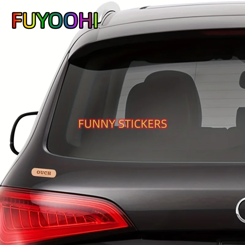 FUYOOHI Vinyl Stickers Funny Bandage Adhesive Plaster Ouch Band Aid Bumper Decals Truck Car Window Door Motorcycle Helmet