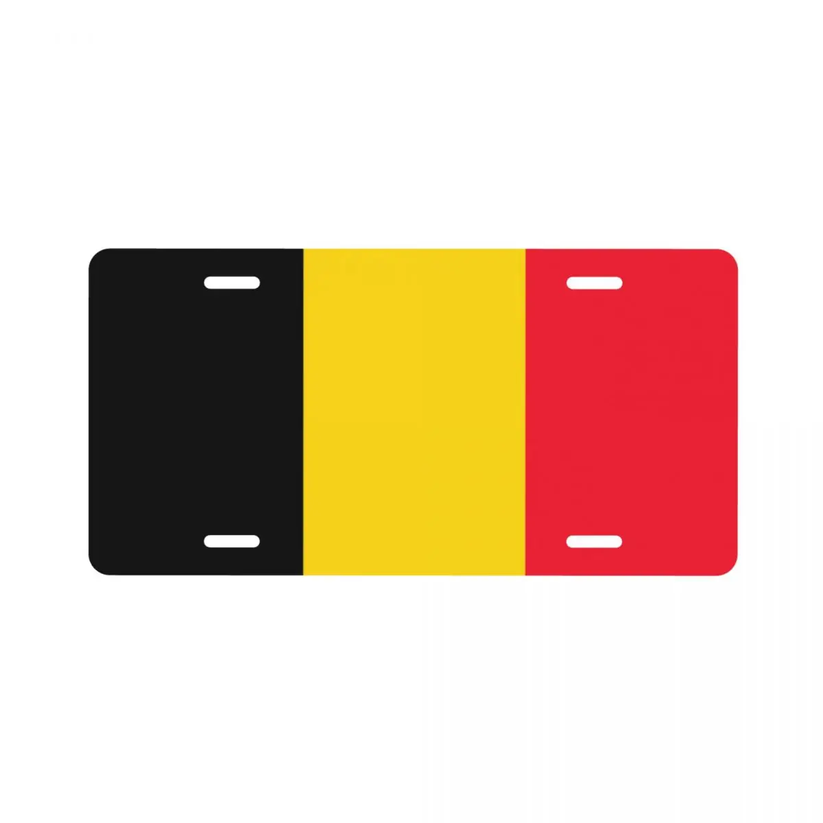 Black Yellow Red BEL BE Belgium 6inX12in car license plate decoration