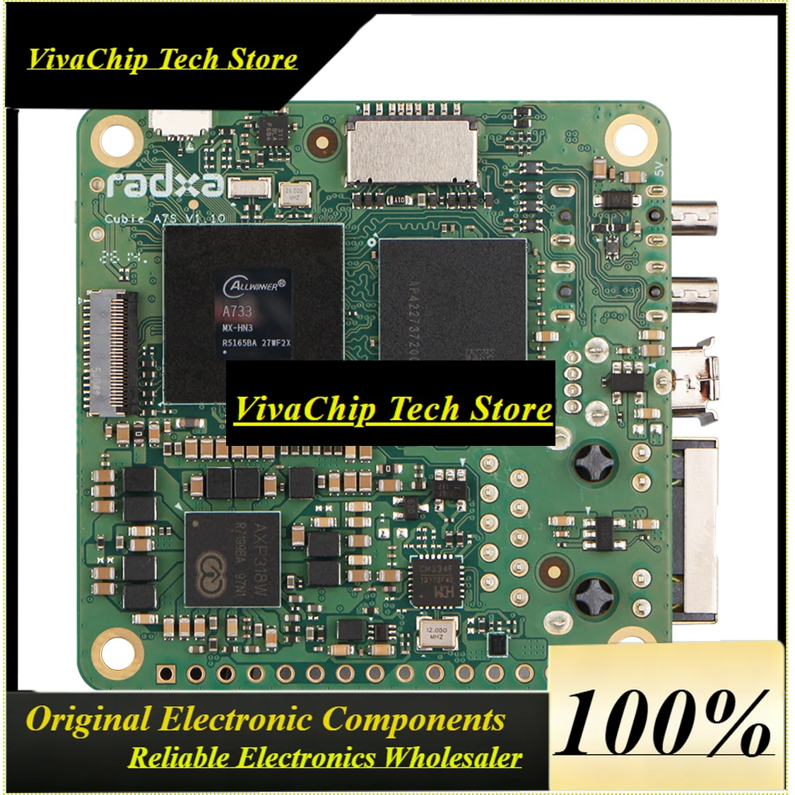 VivaRadxa Cubie A7S,Pocket-sized,Allwinner A733,Octa-core CPU,3 TOPS NPU,WiFi 6,BT 5.4