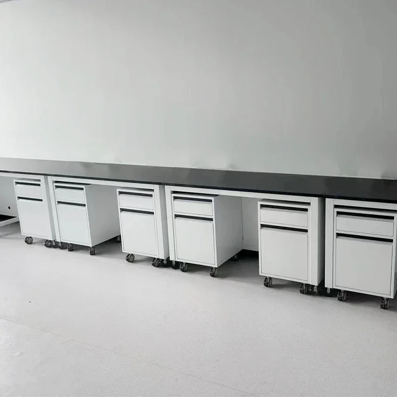 Customizable Lab Table Lab Side Bench Made Of Steel Frame, Reinforced Wall Desk Structures, Multi-functional Lab Work Tables