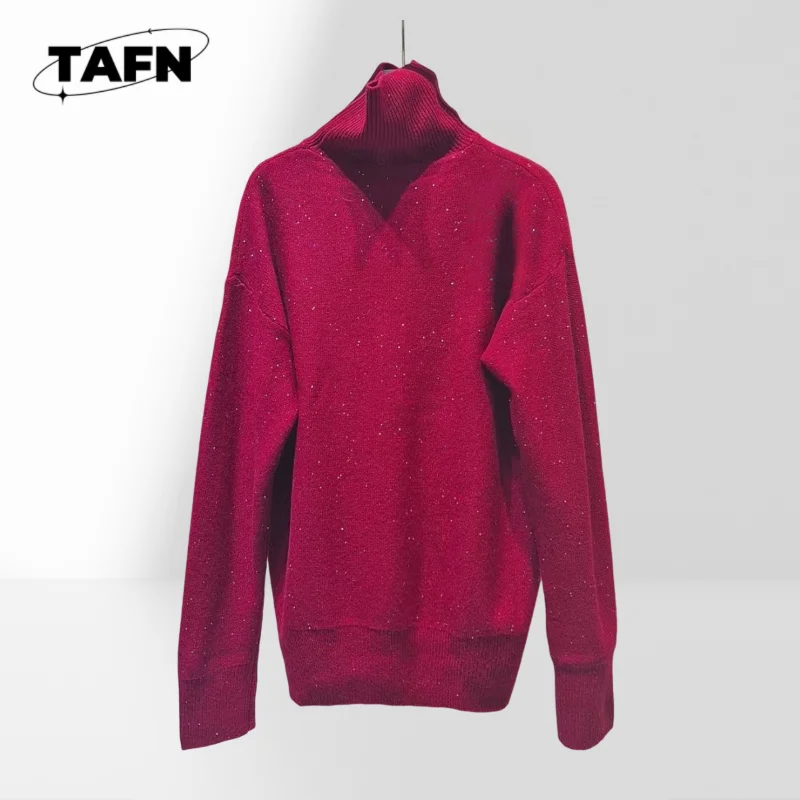 

Модный однотонный вязаный свитер для мужчин, уютный и модный для зимы из мягкой шерсти для тепла и комфорта AK1219