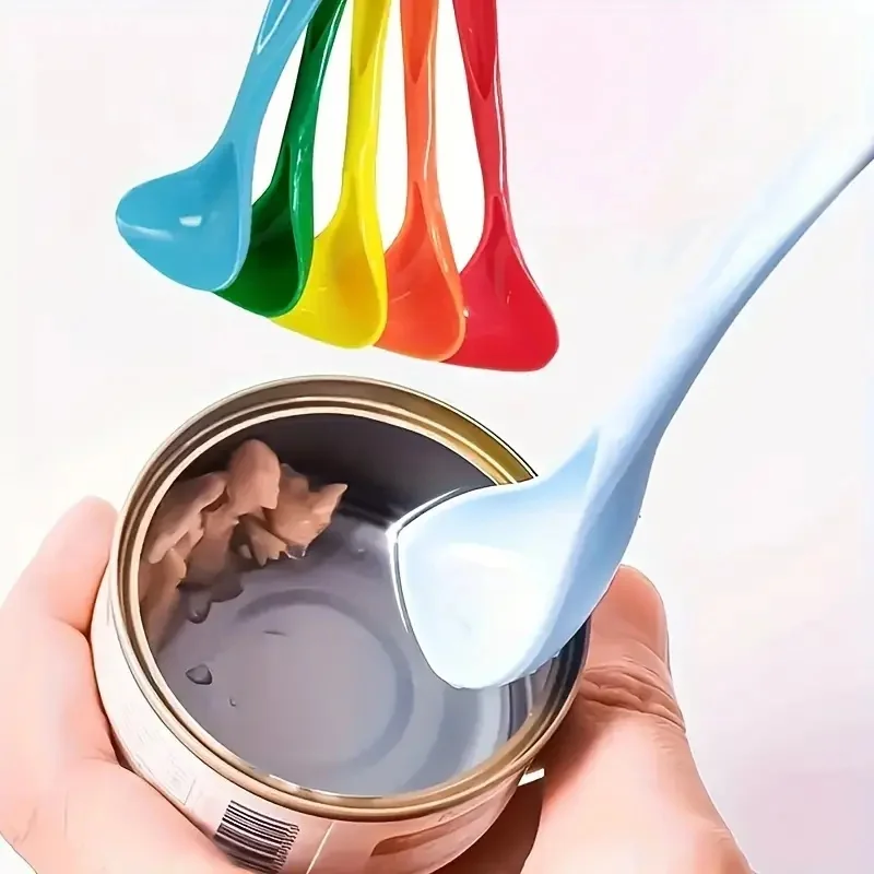 

3pcs Plastic Pet Food Scoop, Non-Battery Various Colors Cat Feeding Scoop, Durable Pet Care Supplies