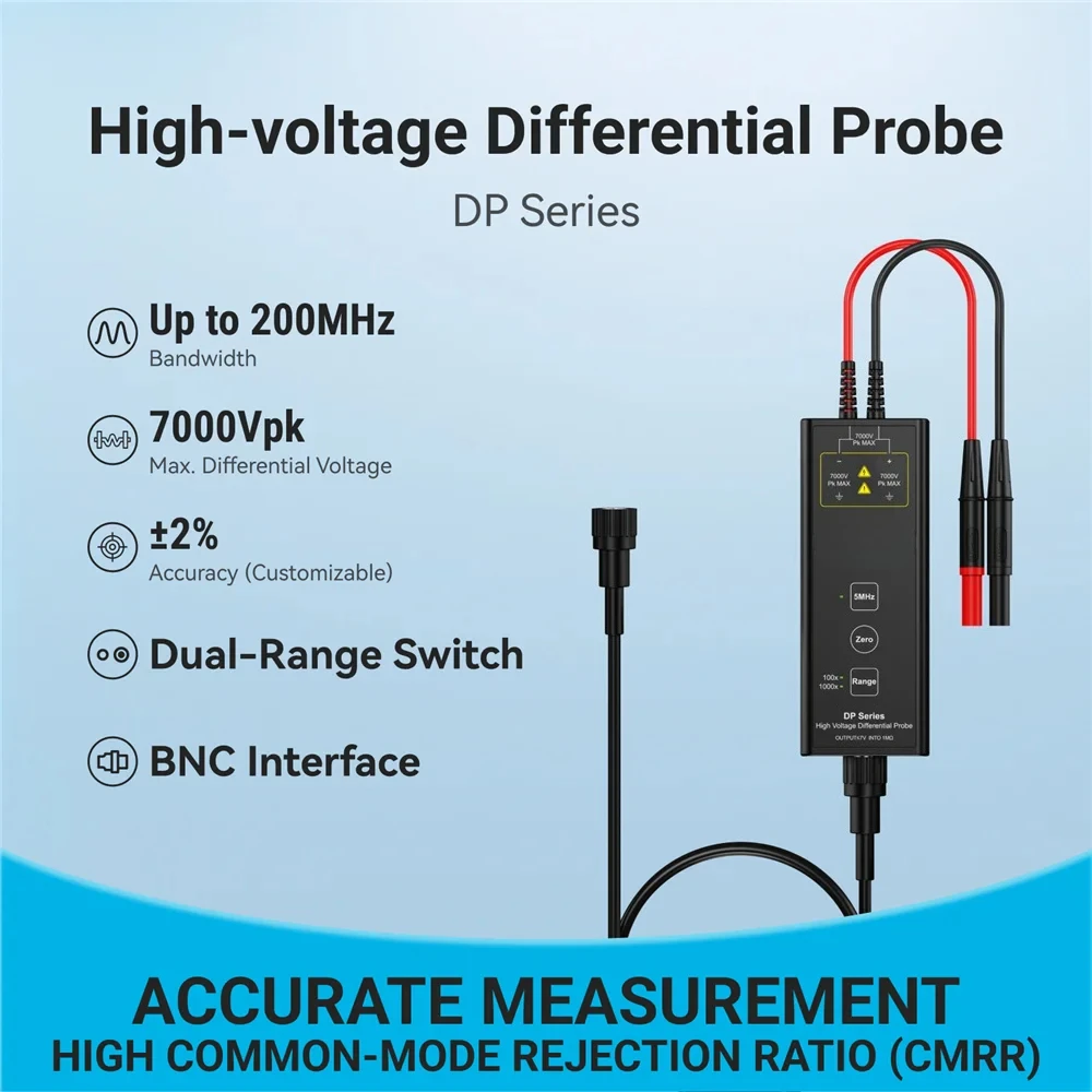 Oscilloscope High Voltage Differential Probe DP Series - DP700/DP1500/DP3000 Oscilloscope Probe BNC Interface