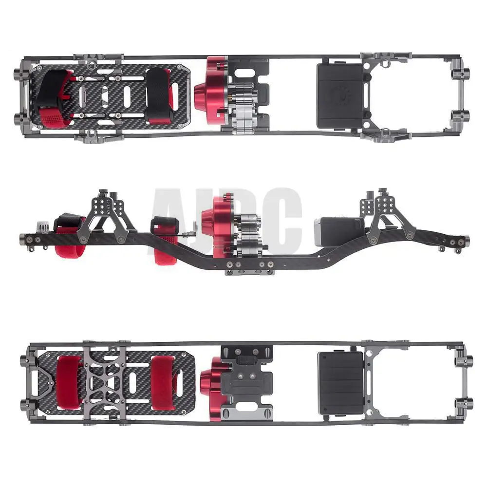 CNC Ganzmetall-Autrahmen RC-Chassis-Karosserieteile für 1:10 Axial SCX10 Simulation Kletterauto
