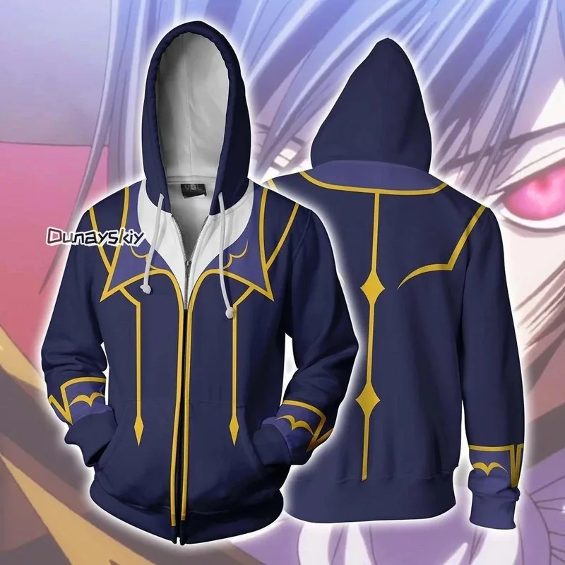 ليلي 123 أنيمي هوديس زي Lelouch Lamperouge البلوز C C تأثيري S-5XL للجنسين الملابس معطف سترة دافئة