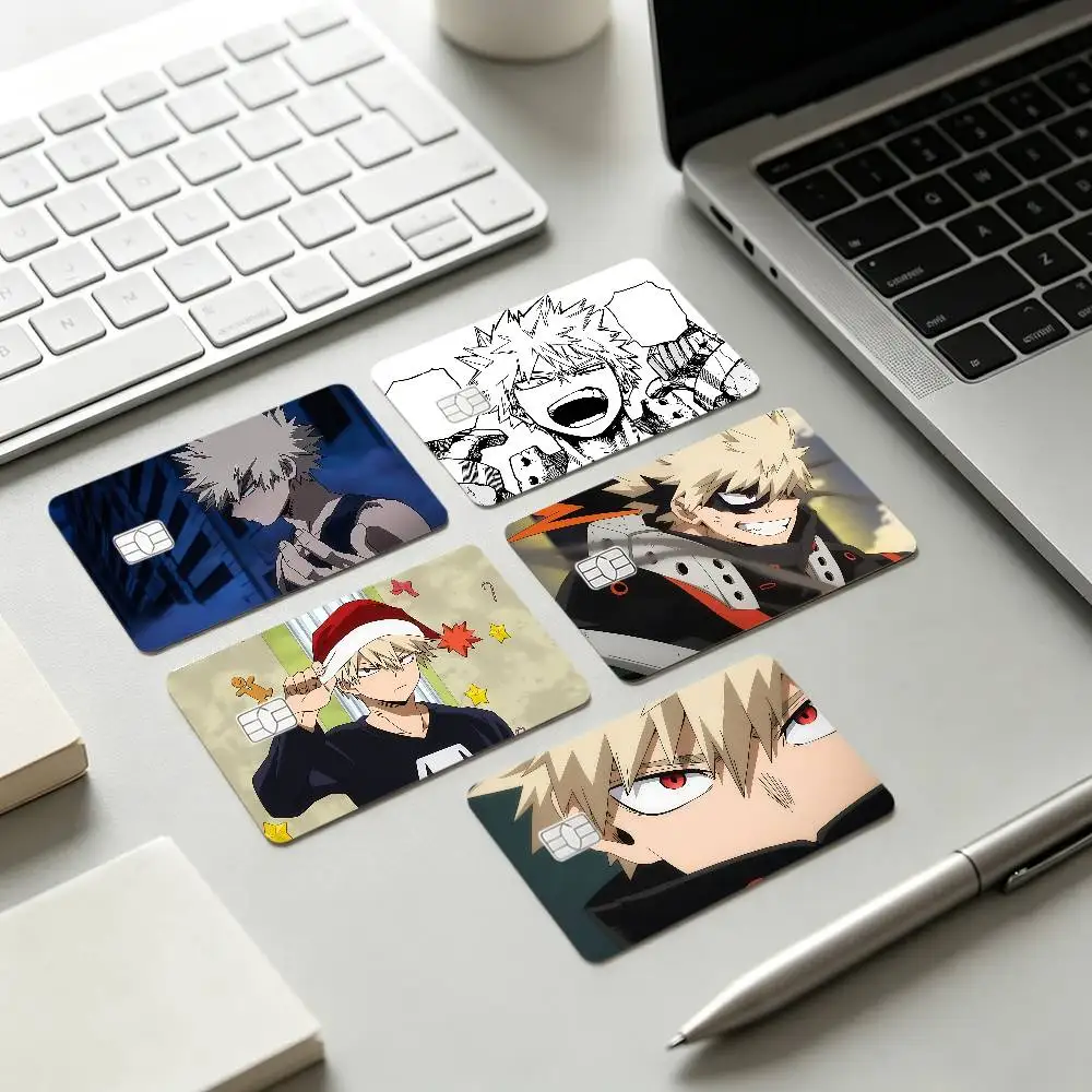 Anime B-Bakugo K-Katsuki Card Stickers Credit Card DIY Card Protector Stickers Waterproof Film Skin Cover