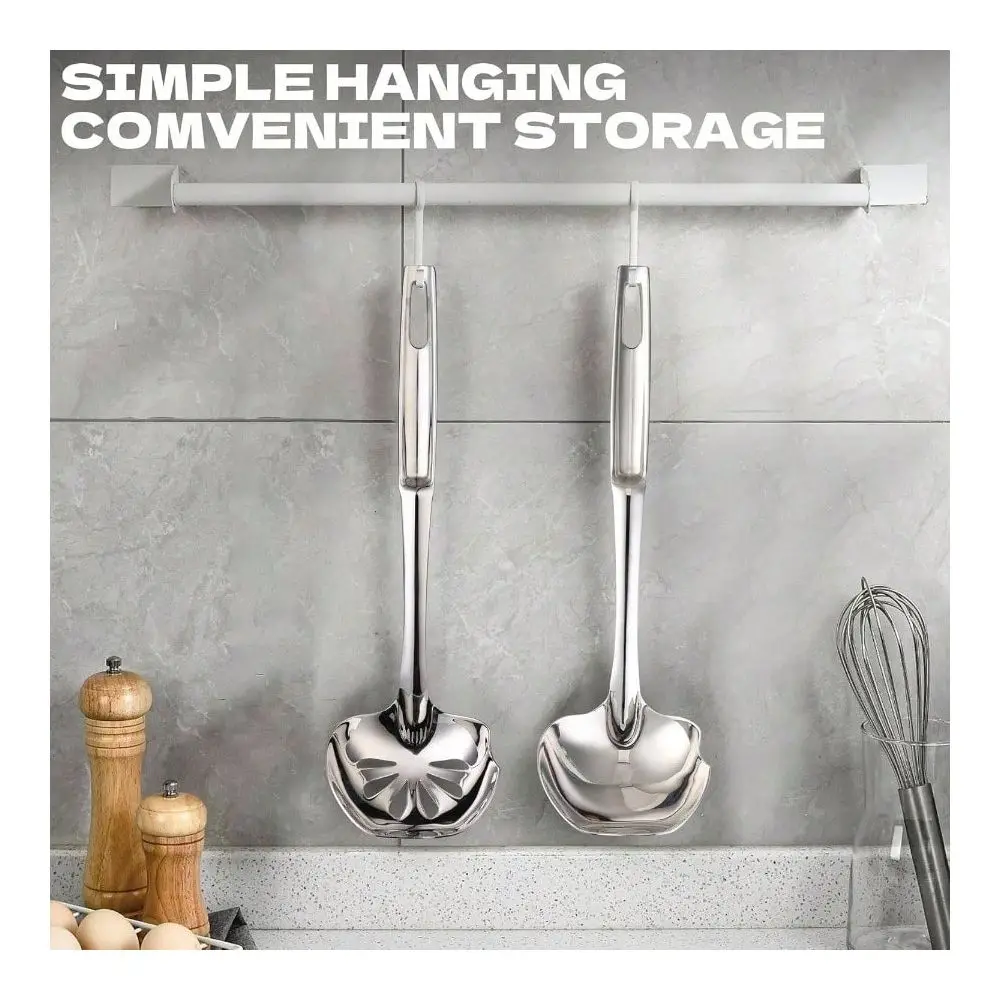 

Ladle Stainless Steel, 12 InchMetal Soup Spoon With Heat Proof Handle Comfortable Grip, Durable And, Cooking Spoon Kitchen