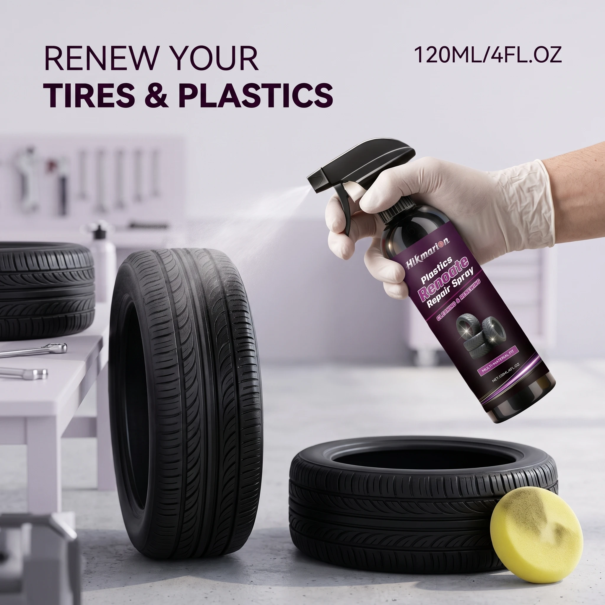 Car Interior Polishing Spray Refurbish Faded Plastic Parts Boost Gloss Maintains Surface Smoothness Multi Purpose Cleaning Agent view 4
