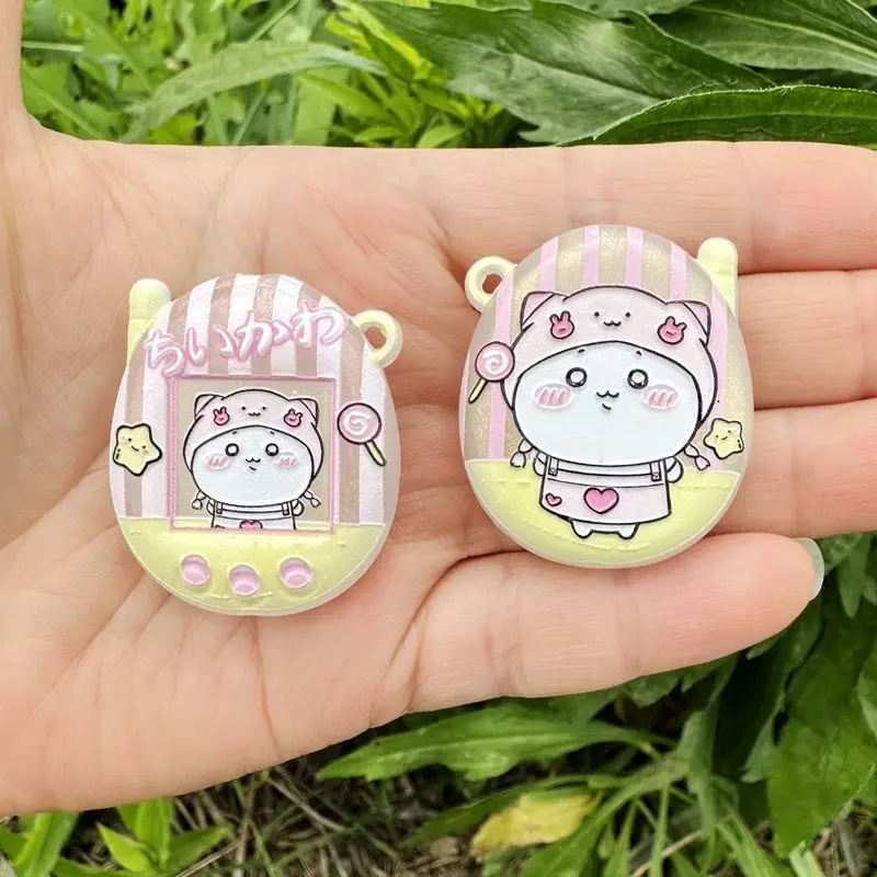 Cartoon Luminous Printed Chiikawa Hole Keychain Bag Pendant Beaded Pen DIY Accessories Mobile Phone Chain view 6