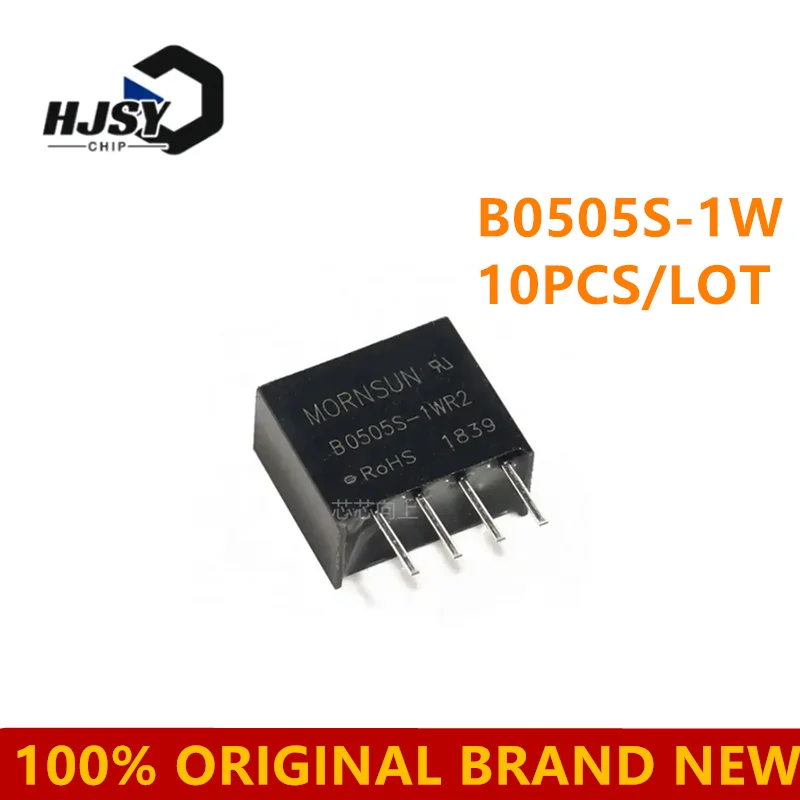 

10PCS 100% New And Original B0505S-1WR3 B0505S-1WR2 B0505S-1W B0505S B0505 SIP-4 5V TO 5V 1W DC-DC isolapted power module