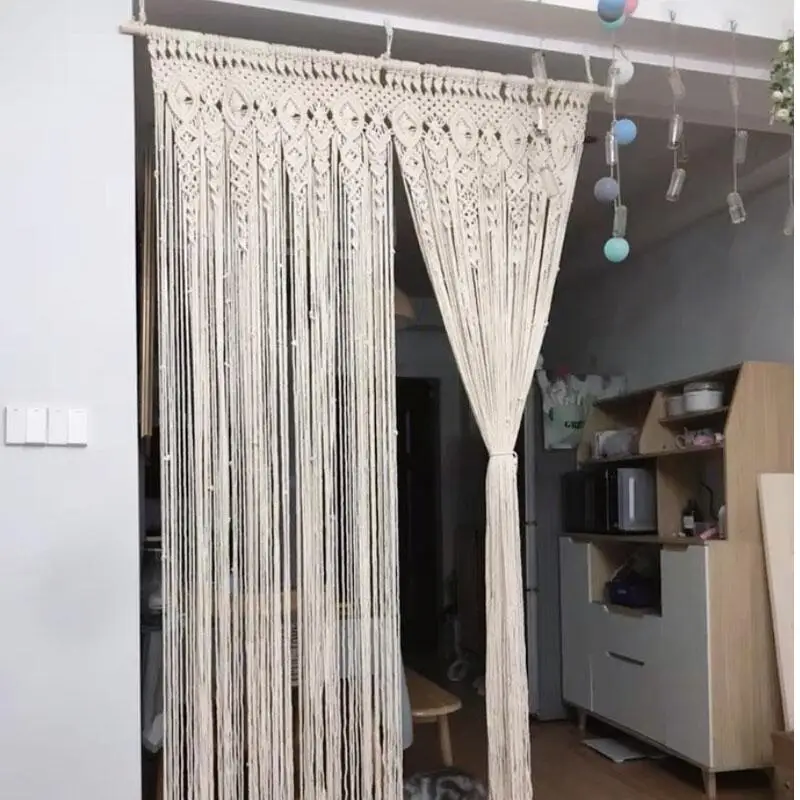 160*280cm Curtain Tapestry Woven Macrame Cotton Door  Wall Hanging Tapestry Boho Decoration Bohemia Wedding Backdrop Tapestry