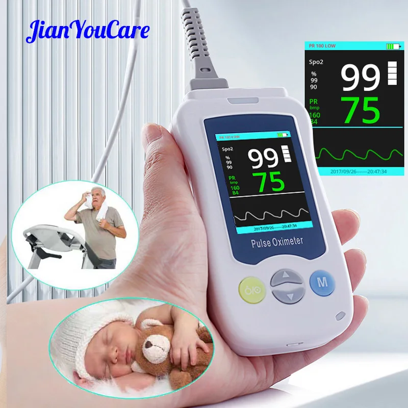 Medical Portable Handhold Finger Pulse Oximeter Adult Newborn Infant Child SPO2 PR Kids Oximetro De Pulso Fingertip Pediatrico