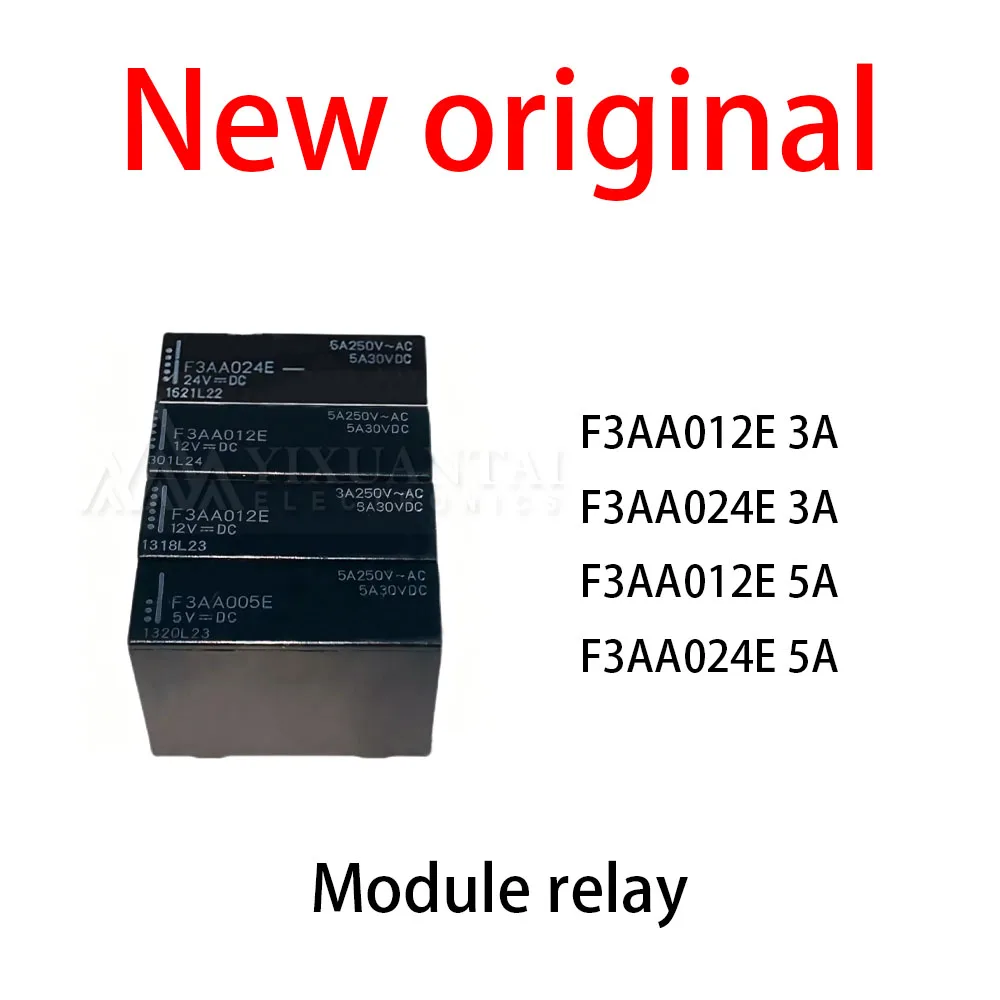 (10pcs) 100% New relay F3AA012E 3A F3AA024E 3A F3AA012E 5A F3AA024E 5A Relay 4-pin set normally open 3A 5A