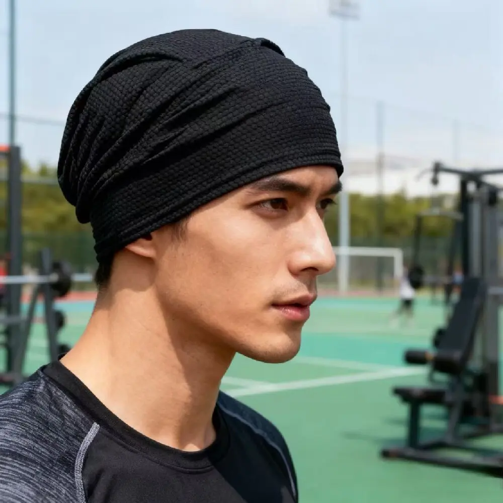

Solid Color Breathable Pullover Hat for Men Women Headscarf Hiking Baseball Riding Beanie Brimless Cap Spring Running Sport Cap