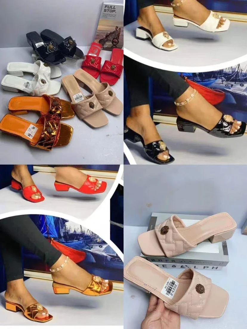 

2024 New Kurt G High-heeled Sandals Designer Hardware Buckle European Luxury Fashion Ladies Sandals 41 Size Christmas Gift Party