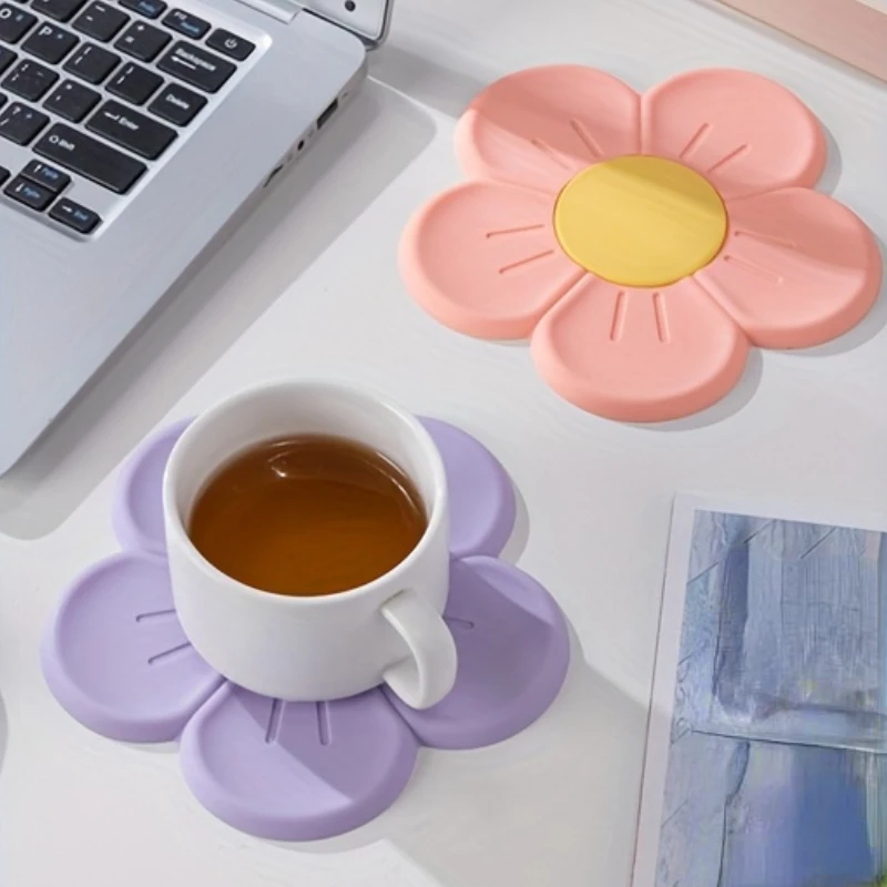 Cup Mat Pot Holder Table Pads Cute Flower Shaped Placemat Table Decoration Kitchen Supplies  коврики для стола