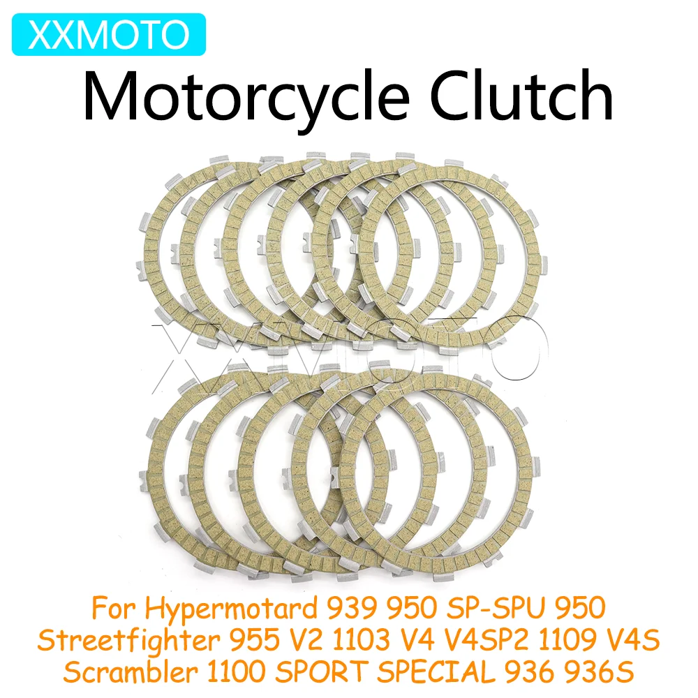 

﻿ For Ducati Hypermotard 939 950 Streetfighter 955 1103 1109 V2 V4 S Scrambler 1100 Supersport 936 Motorcycle Clutch Plates