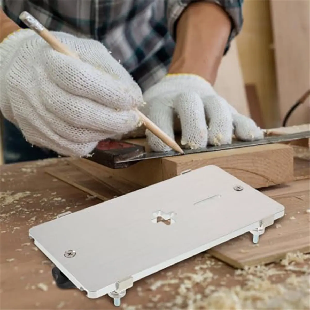 Electric Handheld Jig Saw with Aluminum Mounting Plate Flip Board Insert for Woodworking Portable Tool for Curve Cutting
