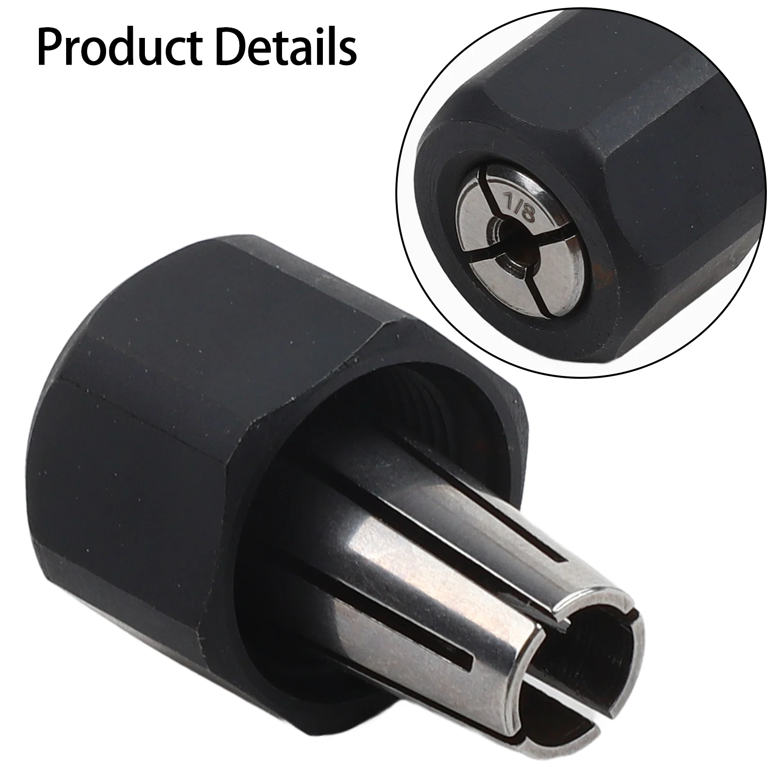 

Professional Tool Kit As Picture Collet Assembly 1 8 Inch Collet Installation Guide Included Maximum RPM 24500