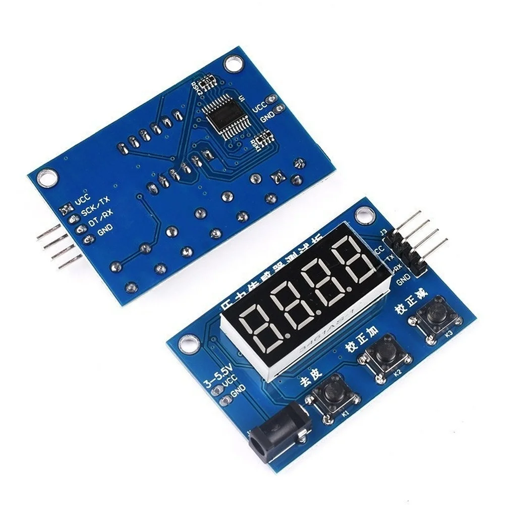 4PCS HX711 Digital Weight Sensor Module 3-5.5V DC Tare Function LED Display Scale Board For Industrial Testing Measurement Tool