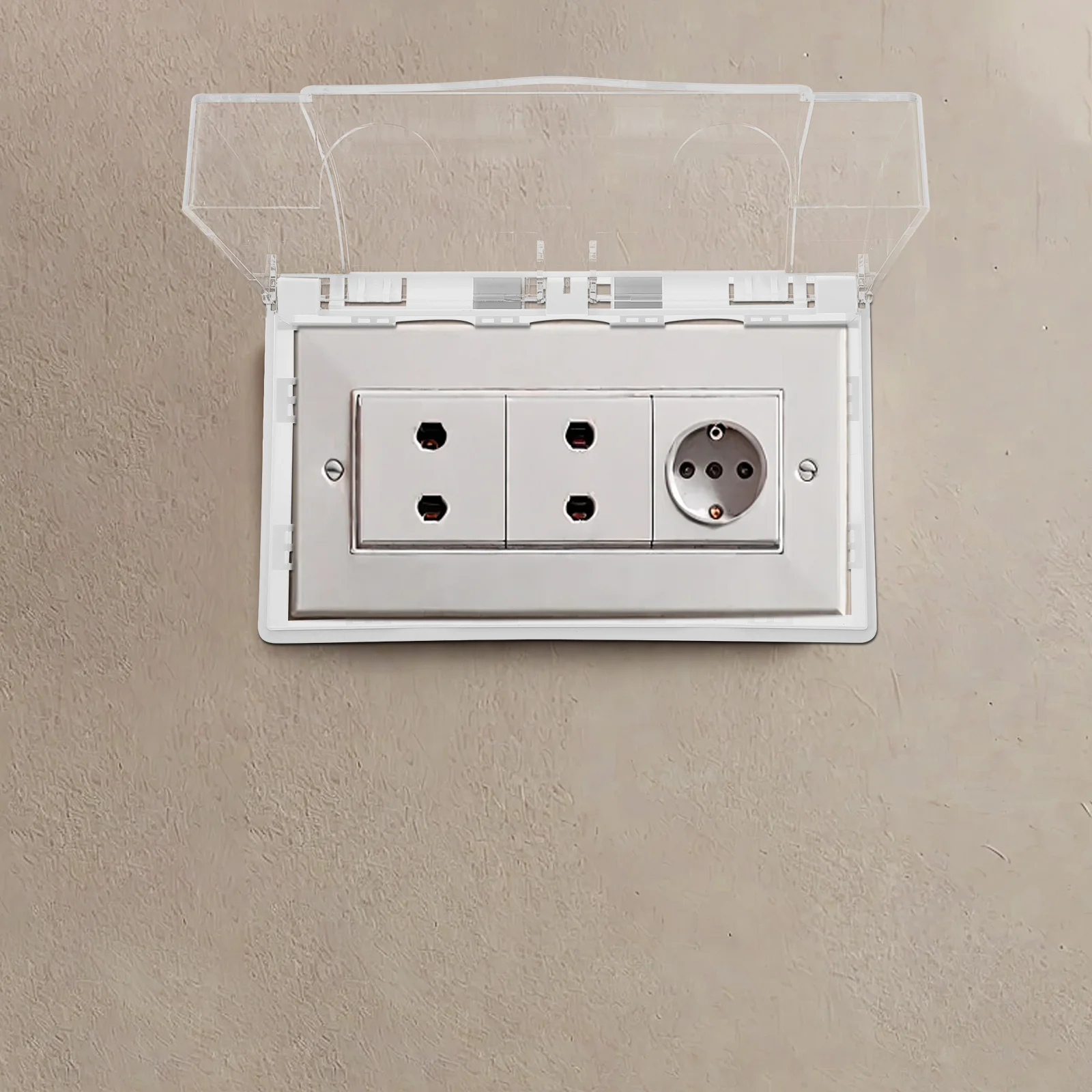 

86 Type Waterproof Plug Outlet Cover Transparent Self Adhesive Wall Plate Case for Bathroom Kitchen Socket Receptacle Protector
