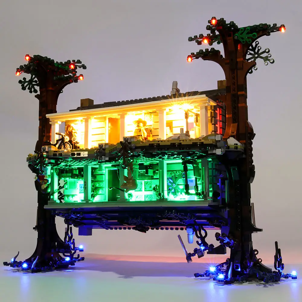 Hprosper LED Light For 75810 Stranger Things The Upside Down Decorative Lamp With Battery Box (Not Include Lego Building Blocks)