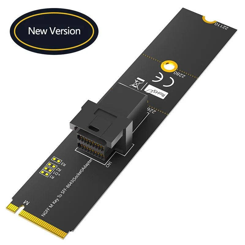 

M.2 NVME M Key to MiniSAS HD SFF-8643 Адаптер расширения Поддержка U.2 SFF-8639 PCIE NVME SSD для Intel 750 2.5" U.2 SSD